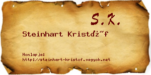 Steinhart Kristóf névjegykártya