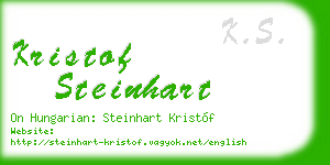 kristof steinhart business card